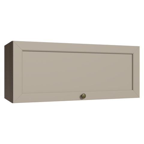 Armário Aéreo 80 cm 1 Porta Basculante Rustic/Crema Vik Madesa
