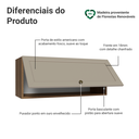 Ver imagem 3 de Armário Aéreo 80 cm 1 Porta Basculante Rustic/Crema Vik Madesa