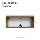 Ver imagem 2 de Armário Aéreo 80 cm 1 Porta Basculante Rustic/Crema Vik Madesa