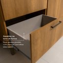 Ver imagem 7 de Torre Quente Modulada 100% MDF 2 Portas 2 Gavetas Princess 240 x 71cm Yescasa Marrom Freijó
