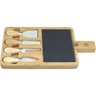 Jogo 4 Peças para Queijo Home&co com Tabua de Corte em Ardosia Bambu Natural - 1