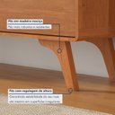 Ver imagem 6 de Rack com Painel para TV até 65 Polegadas 185cm x 187cm 100% MDF e Pés em Madeira Maciça Ares
