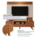 Ver mais imagens de Rack com Painel para TV até 65 Polegadas 185cm x 187cm 100% MDF e Pés em Madeira Maciça Ares