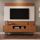Ver imagem 1 de Rack com Painel para TV até 65 Polegadas 185cm x 187cm 100% MDF e Pés em Madeira Maciça Ares