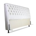 Ver imagem 2 de Cabeceira de Cama Box Casal King 195cm Larhome Padua Corino Off White..