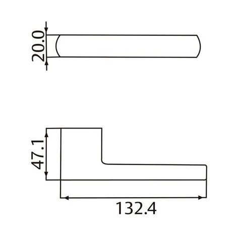 Fechadura externa de inox lixado 55mm 454 La Fonte