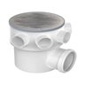 Caixa sifonada redonda 15x15x5cm com grelha prata inox Tigre - 1
