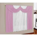 Ver imagem 1 de Cortina Paris Rosa e Branco 2,00m x 1,70m - Varão Simples