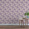 Papel De Parede Adesivo Floral Nude Flores Roxa Lilás Quarto - 2