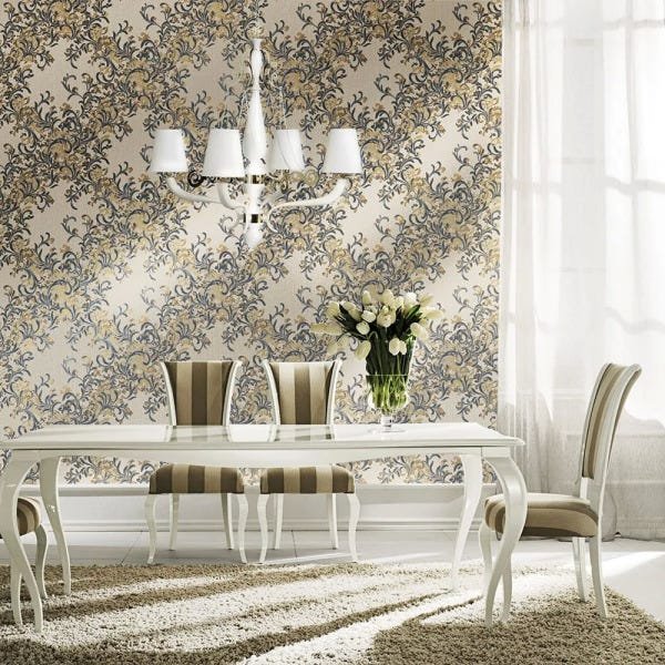 PAPEL DE PAREDE VINILICO FLORAL 1,06MX10M 6317 - 2