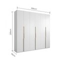 Ver imagem 3 de Guarda-Roupa Grande Casal 6 Portas 6 Gavetas Breeze