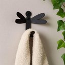 Ver imagem 4 de Kit 6 Ganchos de Parede Penduradores Libélula Preta Carbono Masutti Decorativo Enfeite