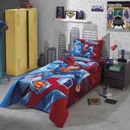 Kit Colcha De Cama Solteiro 2 Peças Superman - Dohler - 1