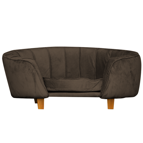 Poltrona Cama Pet Lady Estofada Tecido Veludo:marrom