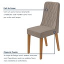 Ver imagem 6 de Kit 4 Cadeiras de Jantar Estofadas Luar Marrom Amêndoa/Animale Bege