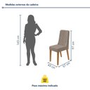Ver imagem 3 de Kit 4 Cadeiras de Jantar Estofadas Luar Marrom Amêndoa/Animale Bege