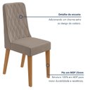 Ver imagem 7 de Kit 4 Cadeiras de Jantar Estofadas Luar Marrom Amêndoa/Animale Bege