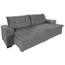 Sofá Retrátil e Reclinável 2,50m Suede Austrália Cinza - 2