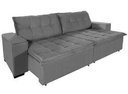 Ver imagem 2 de Sofá Retrátil e Reclinável 2,70m Suede Austrália Cinza