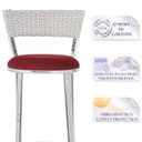 Ver imagem 3 de Banqueta Bistro para Bar, Cozinha, Balcão em Alumínio e Fibra Tc Zanutto 5 Unidades Marmore