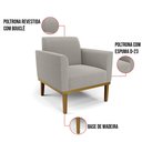 Ver imagem 7 de Poltrona para Sala Base Madeira Castanho Marisa Bouclê D03 - D’Rossi