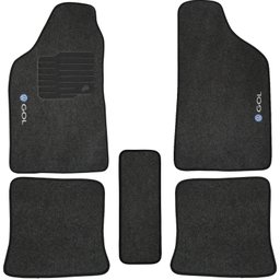 Jogo de Tapete Automotivo Carpete Gol Quadrado Bola G2 G3 G4 G5 1980 à 2013 Soft Logo Bordado 5 Pçs  - 3