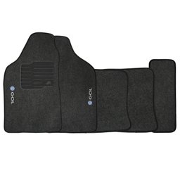 Jogo de Tapete Automotivo Carpete Gol Quadrado Bola G2 G3 G4 G5 1980 à 2013 Soft Logo Bordado 5 Pçs  - 1