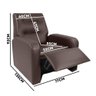 Poltrona para Maquiagem Reclinável Corino Marrom Clarity Shop Jm - 4