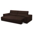 Ver imagem 5 de Sofá Decorativo Barbosa 3 Lugares Sala de Estar 250cm Reclinável e Retrátil Couro Marrom Chocolate G