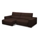 Ver imagem 2 de Sofá Decorativo Barbosa 3 Lugares Sala de Estar 250cm Reclinável e Retrátil Couro Marrom Chocolate G