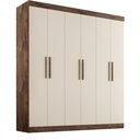 Ver mais imagens de Guarda Roupa Casal Lisboa 6 Portas 2 Gav Chocolate/off White