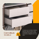 Ver imagem 5 de Guarda Roupa Casal Lisboa 6 Portas 2 Gav Chocolate/off White