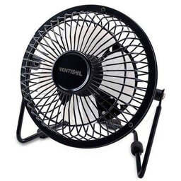 Mini Ventilador Portátil em Metal de Mesa USB Rotação 360º - 1