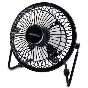 Mini Ventilador Portátil em Metal de Mesa USB Rotação 360º