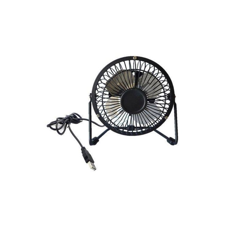 Mini Ventilador USB de Mesa Articulável - Preto