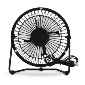 Mini Ventilador USB Compacto de Mesa para Computador Notebook - Preto