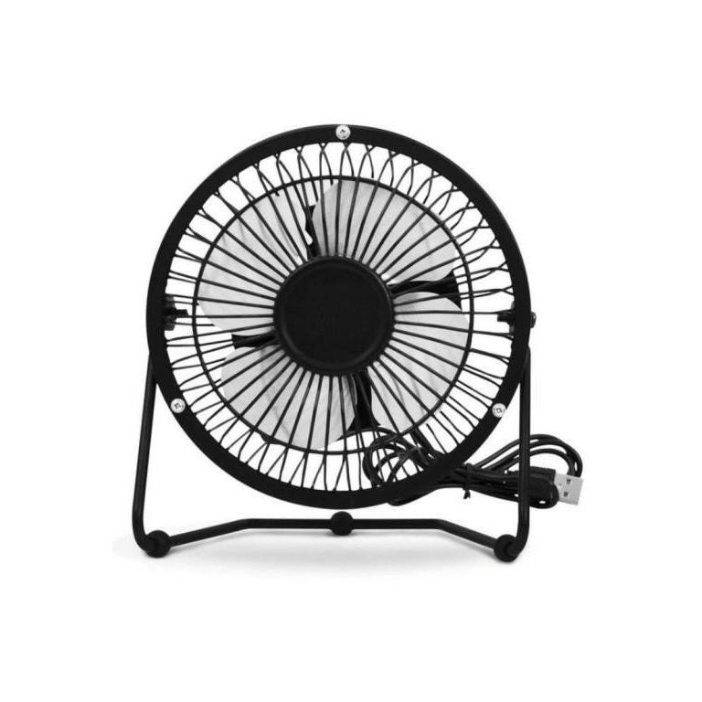 Mini Ventilador USB Compacto de Mesa para Computador Notebook - Preto