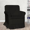 Ver imagem 2 de Poltrona Para Quarto Amamentação Com Balanço Suede Estopar Laura Suede Preto