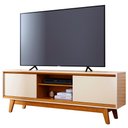 Ver imagem 2 de Rack para Sala de Estar TV 70 pol 164cm Pés Retrô Atlantis M07 Cinamomo Off White - Lyam Decor