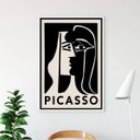 Ver imagem 2 de Quadro Decorativo Picasso - Preto no Branco 45x34cm:madeira Preta