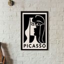 Ver imagem 1 de Quadro Decorativo Picasso - Preto no Branco 45x34cm:madeira Preta