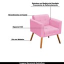 Ver imagem 3 de Conjunto 2 Poltronas e 1 Namoradeira Pés Palito Suede Rosa