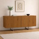 Ver imagem 1 de Aparador Buffet para Sala de Jantar 4 Portas 160cm Pés Industrial Benita N01 Cinamomo Champanhe -