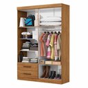 Ver imagem 2 de Guarda-roupa Solteiro Solo 4 Portas 2 Gavetas Cinamomo - Pnr Móveis