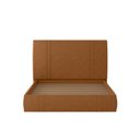 Ver imagem 6 de Cama Box Casal Aspen Base Flutuante Cabeceira Estofada PU Caramelo Gran Belo