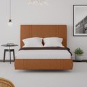 Ver imagem 3 de Cama Box Casal Aspen Base Flutuante Cabeceira Estofada PU Caramelo Gran Belo
