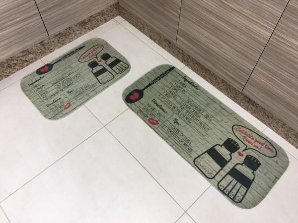 Kit com 2 Jogos de Tapete para Cozinha Cada Jogo Contém 2 Peças - 3