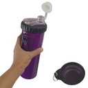 Ver imagem 5 de Copo Bebedouro Comedouro 2X1 Multiuso Raçao Agua Viagem Passeios Portatil Animais Cachorro Cao Dog