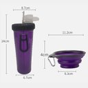 Ver imagem 3 de Copo Bebedouro Comedouro 2X1 Multiuso Raçao Agua Viagem Passeios Portatil Animais Cachorro Cao Dog