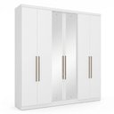 Ver imagem 2 de Guarda Roupa Casal com Espelho 6 Portas e 2 Gavetas 210 x 219cm Presence Yescasa Branco
